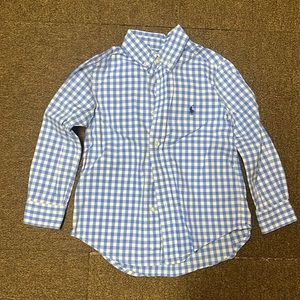 Ralph Lauren polo long sleeve button up light blue shirt 4t